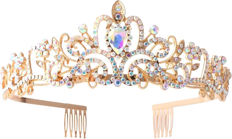 AXX Princess Crown for Women, Crystal Queen Tiaras for Girls Bridal Hair Accessories Gifts for Birthday Wedding Prom, Bridal Party, Pageant, Halloween Christmas Costume - Image 1
